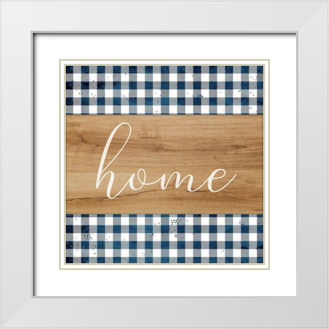 Home v2 White Modern Wood Framed Art Print with Double Matting by Allen, Kimberly