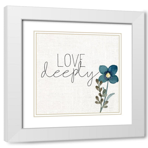 Deeply White Modern Wood Framed Art Print with Double Matting by Allen, Kimberly
