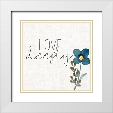 Deeply White Modern Wood Framed Art Print with Double Matting by Allen, Kimberly
