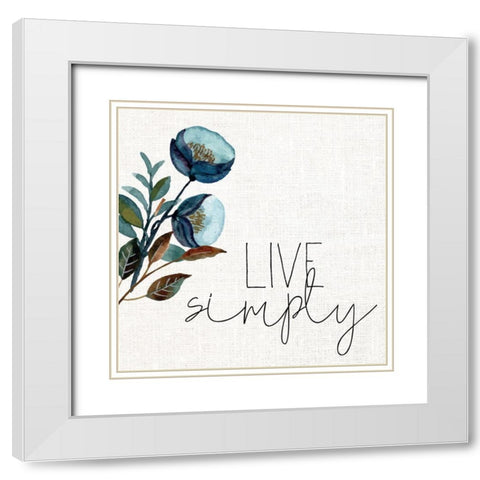 Simply White Modern Wood Framed Art Print with Double Matting by Allen, Kimberly