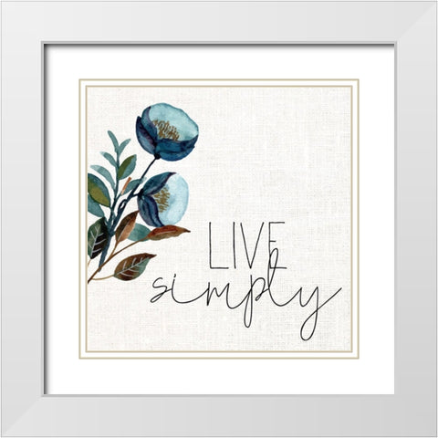 Simply White Modern Wood Framed Art Print with Double Matting by Allen, Kimberly