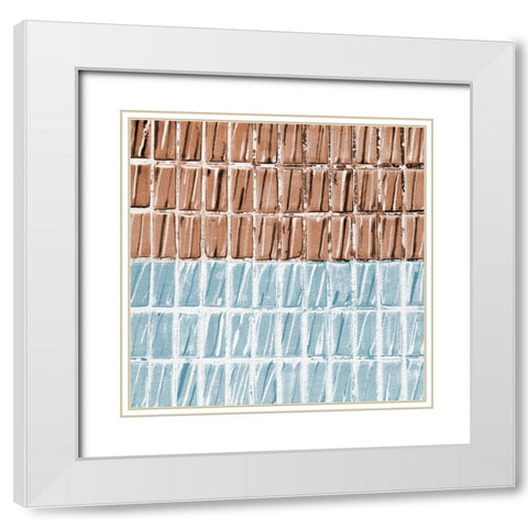 Tiled v2 White Modern Wood Framed Art Print with Double Matting by Allen, Kimberly