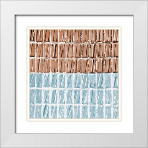 Tiled v2 White Modern Wood Framed Art Print with Double Matting by Allen, Kimberly