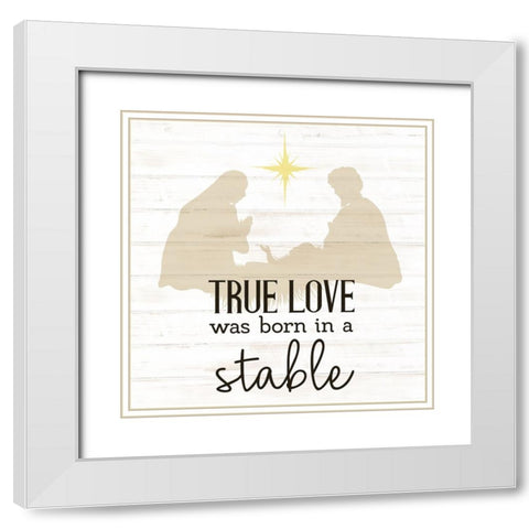 In A Stable White Modern Wood Framed Art Print with Double Matting by Allen, Kimberly
