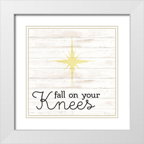 Fall on Your Knees White Modern Wood Framed Art Print with Double Matting by Allen, Kimberly