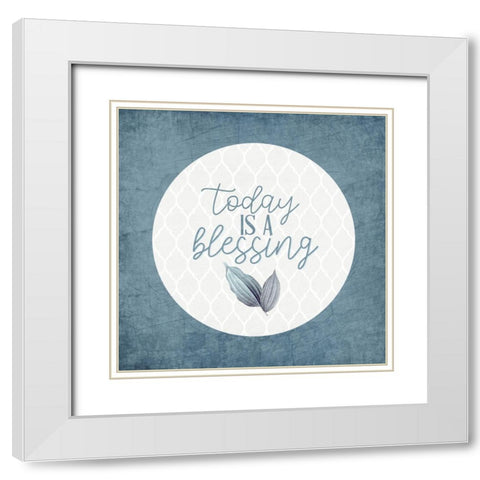 Blessings 13 White Modern Wood Framed Art Print with Double Matting by Allen, Kimberly