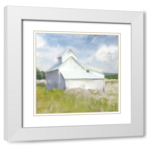 In the Flowers White Modern Wood Framed Art Print with Double Matting by Allen, Kimberly