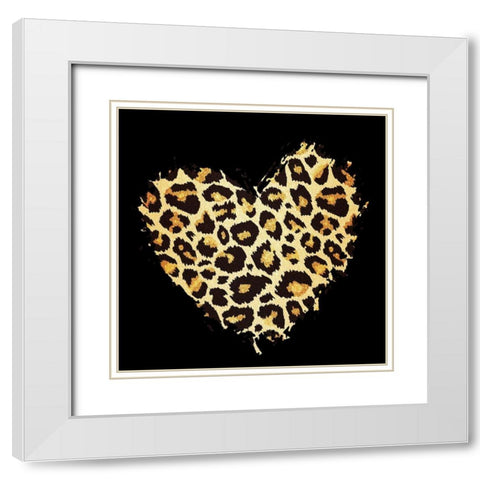 Agate Leopard 3 White Modern Wood Framed Art Print with Double Matting by Allen, Kimberly