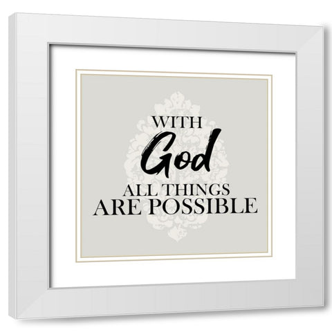 Know 2 White Modern Wood Framed Art Print with Double Matting by Allen, Kimberly