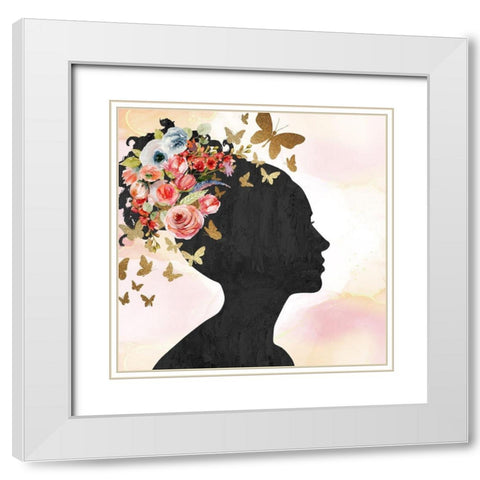 Small Things 1 White Modern Wood Framed Art Print with Double Matting by Bailey, Ann