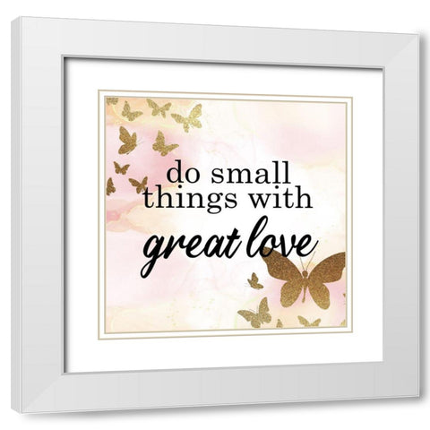 Small Things 2 White Modern Wood Framed Art Print with Double Matting by Allen, Kimberly