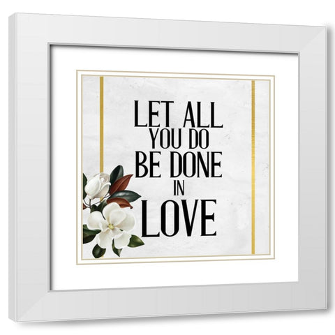 In Love 3 White Modern Wood Framed Art Print with Double Matting by Alvarez, Cynthia