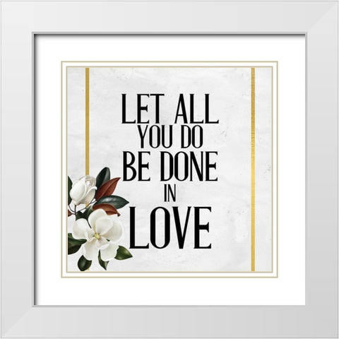 In Love 3 White Modern Wood Framed Art Print with Double Matting by Alvarez, Cynthia