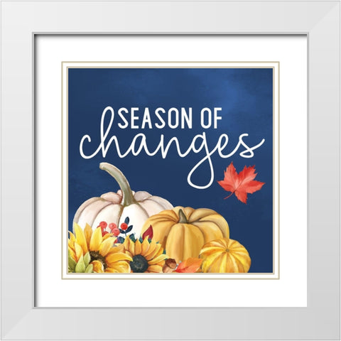 In the Fall 7 White Modern Wood Framed Art Print with Double Matting by Allen, Kimberly