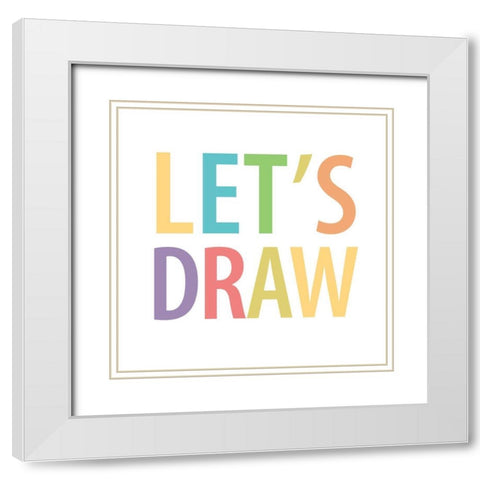 Lets 2 White Modern Wood Framed Art Print with Double Matting by Allen, Kimberly