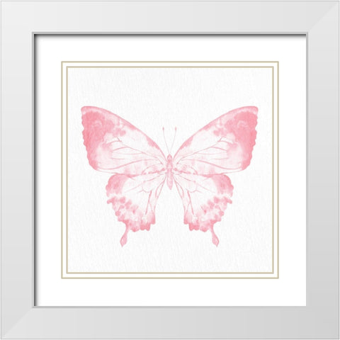 Butterfly Soar 2 White Modern Wood Framed Art Print with Double Matting by Allen, Kimberly