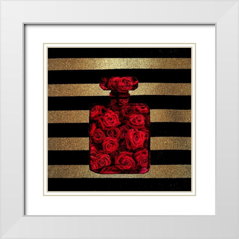 Perfume Roses 1 White Modern Wood Framed Art Print with Double Matting by Allen, Kimberly