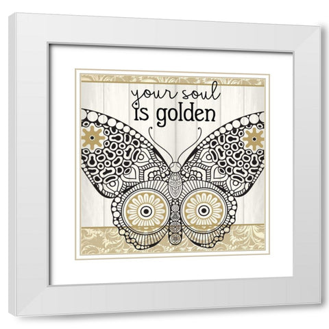 Your Soul 1 White Modern Wood Framed Art Print with Double Matting by Allen, Kimberly