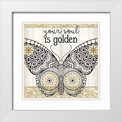 Your Soul 1 White Modern Wood Framed Art Print with Double Matting by Allen, Kimberly