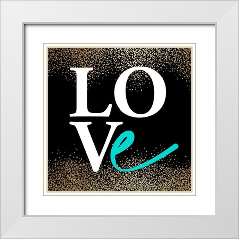 Teal Fashion 3 White Modern Wood Framed Art Print with Double Matting by Allen, Kimberly