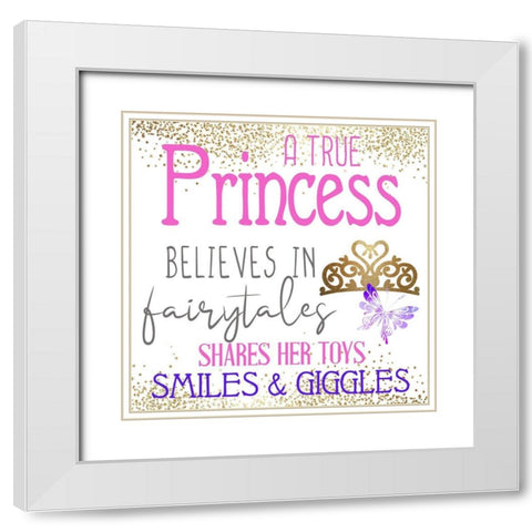 A Princess 2 White Modern Wood Framed Art Print with Double Matting by Allen, Kimberly