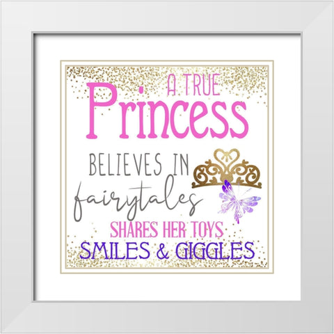 A Princess 2 White Modern Wood Framed Art Print with Double Matting by Allen, Kimberly