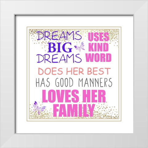 A Princess 3 White Modern Wood Framed Art Print with Double Matting by Allen, Kimberly