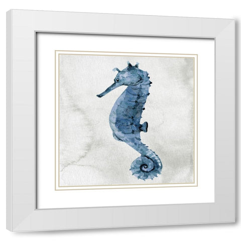 Sea Life 1 White Modern Wood Framed Art Print with Double Matting by Allen, Kimberly