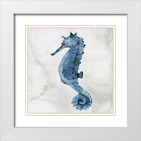 Sea Life 1 White Modern Wood Framed Art Print with Double Matting by Allen, Kimberly