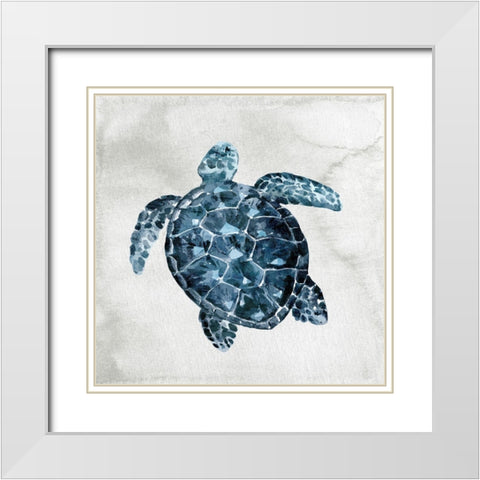 Sea Life 2 White Modern Wood Framed Art Print with Double Matting by Allen, Kimberly