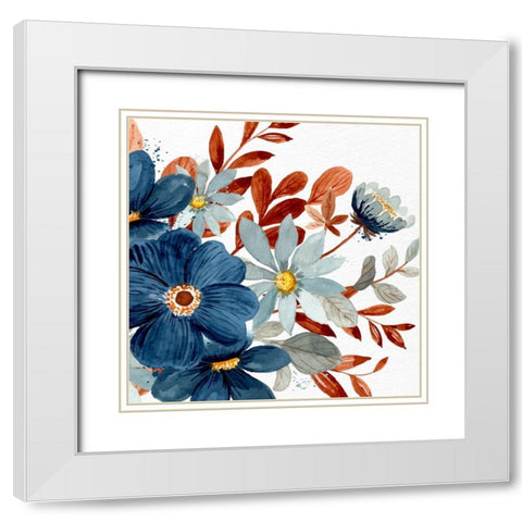 Wildflower View 1 White Modern Wood Framed Art Print with Double Matting by Allen, Kimberly