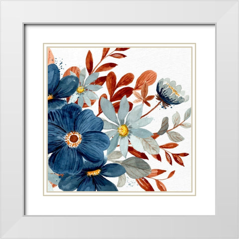 Wildflower View 1 White Modern Wood Framed Art Print with Double Matting by Allen, Kimberly