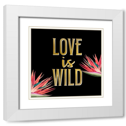 In the Palms Leopards 3 White Modern Wood Framed Art Print with Double Matting by Allen, Kimberly