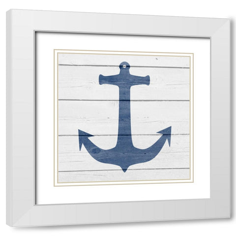 Wood Anchor White Modern Wood Framed Art Print with Double Matting by Allen, Kimberly