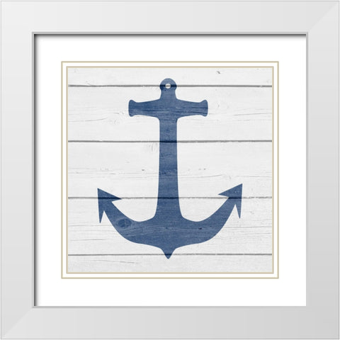 Wood Anchor White Modern Wood Framed Art Print with Double Matting by Allen, Kimberly