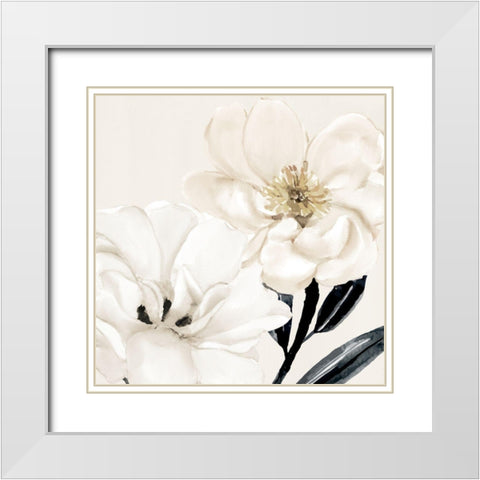 Blossom White Modern Wood Framed Art Print with Double Matting by Allen, Kimberly