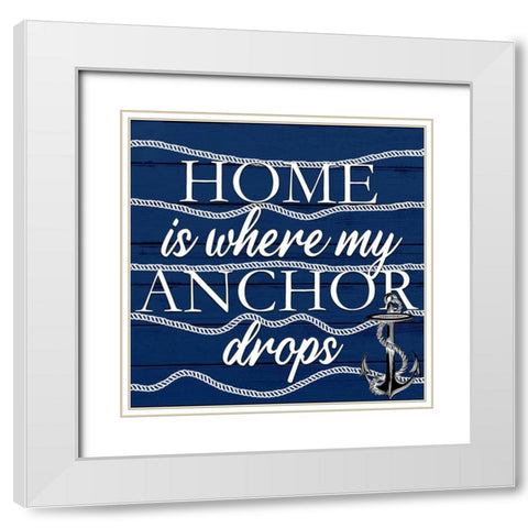 Home Anchor White Modern Wood Framed Art Print with Double Matting by Allen, Kimberly