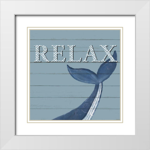 Coastal Relaxation White Modern Wood Framed Art Print with Double Matting by Allen, Kimberly