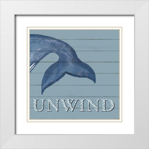 Coastal Unwind White Modern Wood Framed Art Print with Double Matting by Allen, Kimberly