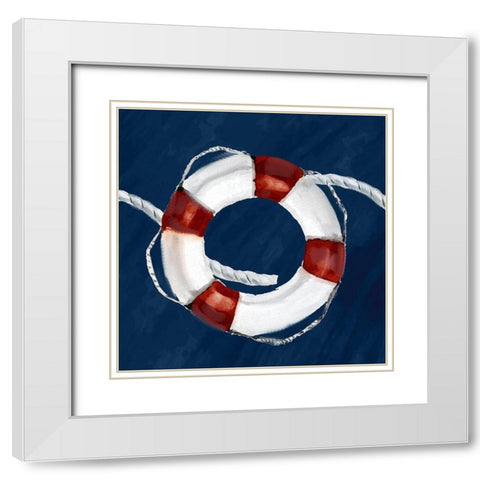 Anchored 2 White Modern Wood Framed Art Print with Double Matting by Allen, Kimberly