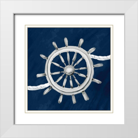 Anchored 3 White Modern Wood Framed Art Print with Double Matting by Allen, Kimberly