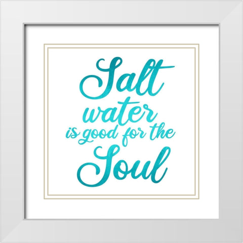 Salt Water White Modern Wood Framed Art Print with Double Matting by Allen, Kimberly