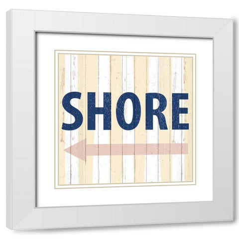 To the Shore White Modern Wood Framed Art Print with Double Matting by Allen, Kimberly