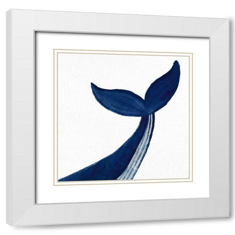 Whale 1 White Modern Wood Framed Art Print with Double Matting by Allen, Kimberly