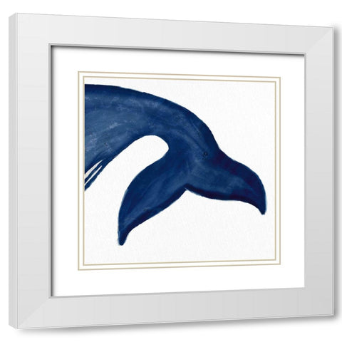 Whale 2 White Modern Wood Framed Art Print with Double Matting by Allen, Kimberly