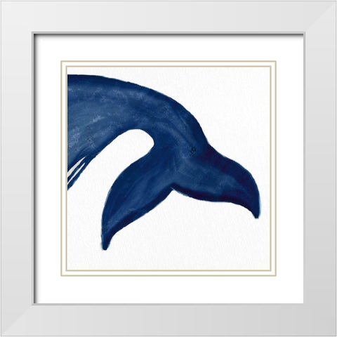 Whale 2 White Modern Wood Framed Art Print with Double Matting by Allen, Kimberly