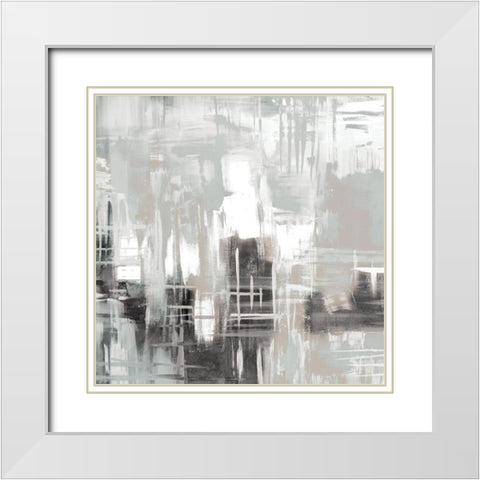 Abstract Space 1 White Modern Wood Framed Art Print with Double Matting by Allen, Kimberly