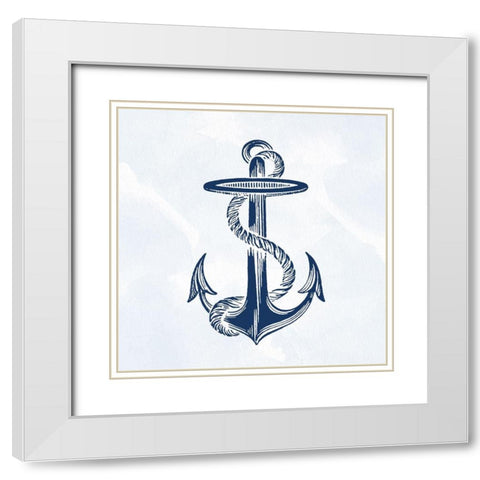 My Anchor 1 White Modern Wood Framed Art Print with Double Matting by Allen, Kimberly
