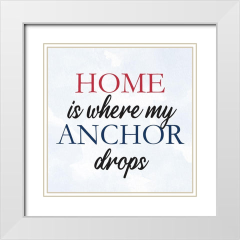 My Anchor 2 White Modern Wood Framed Art Print with Double Matting by Allen, Kimberly