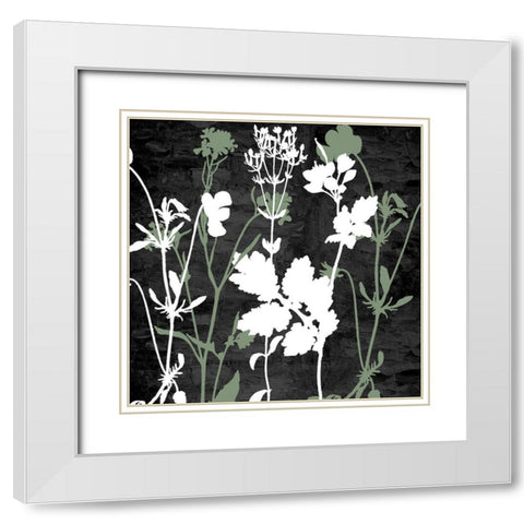 Sketched Field 1 White Modern Wood Framed Art Print with Double Matting by Allen, Kimberly